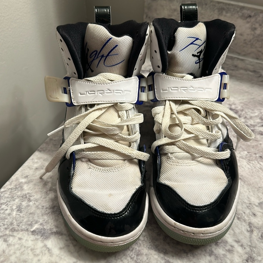 Nike Jordan Flight 45 High Shoes Men's Size 8 White Black Concord DC2571-100